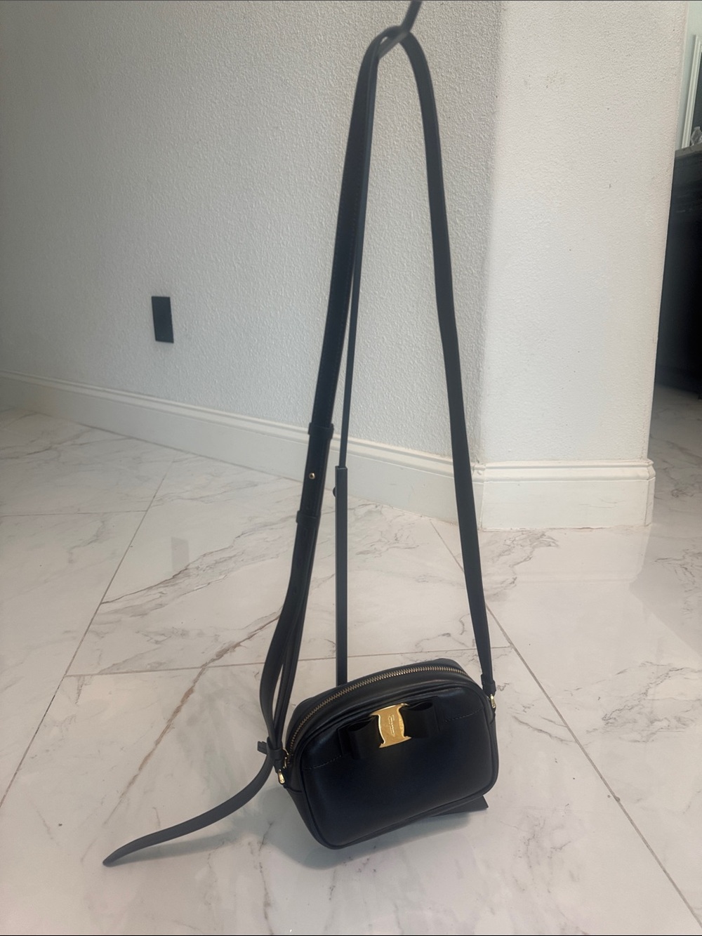 Salvatore Ferragamo Vera Bow Leather Camera Bag